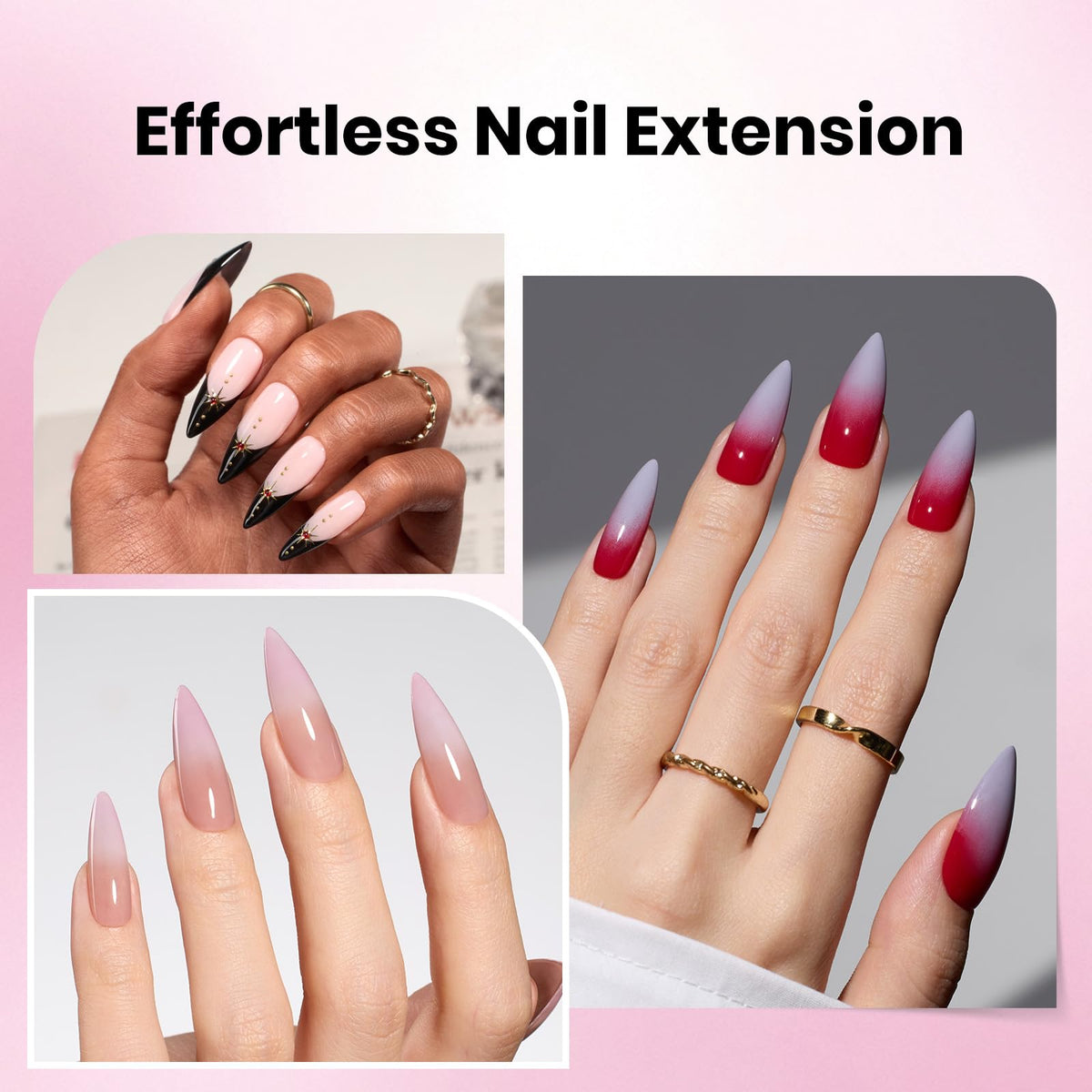beetles Gel Polish Nail Tips Kit showing included tools and nail tips