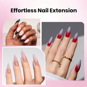 beetles Gel Polish Nail Tips Kit showing included tools and nail tips