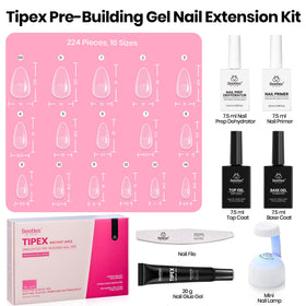 beetles Gel Polish Nail Tips Kit with application instructions