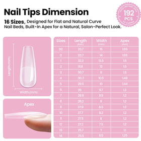 beetles Gel Polish Nail Tips Kit with built-in apex design