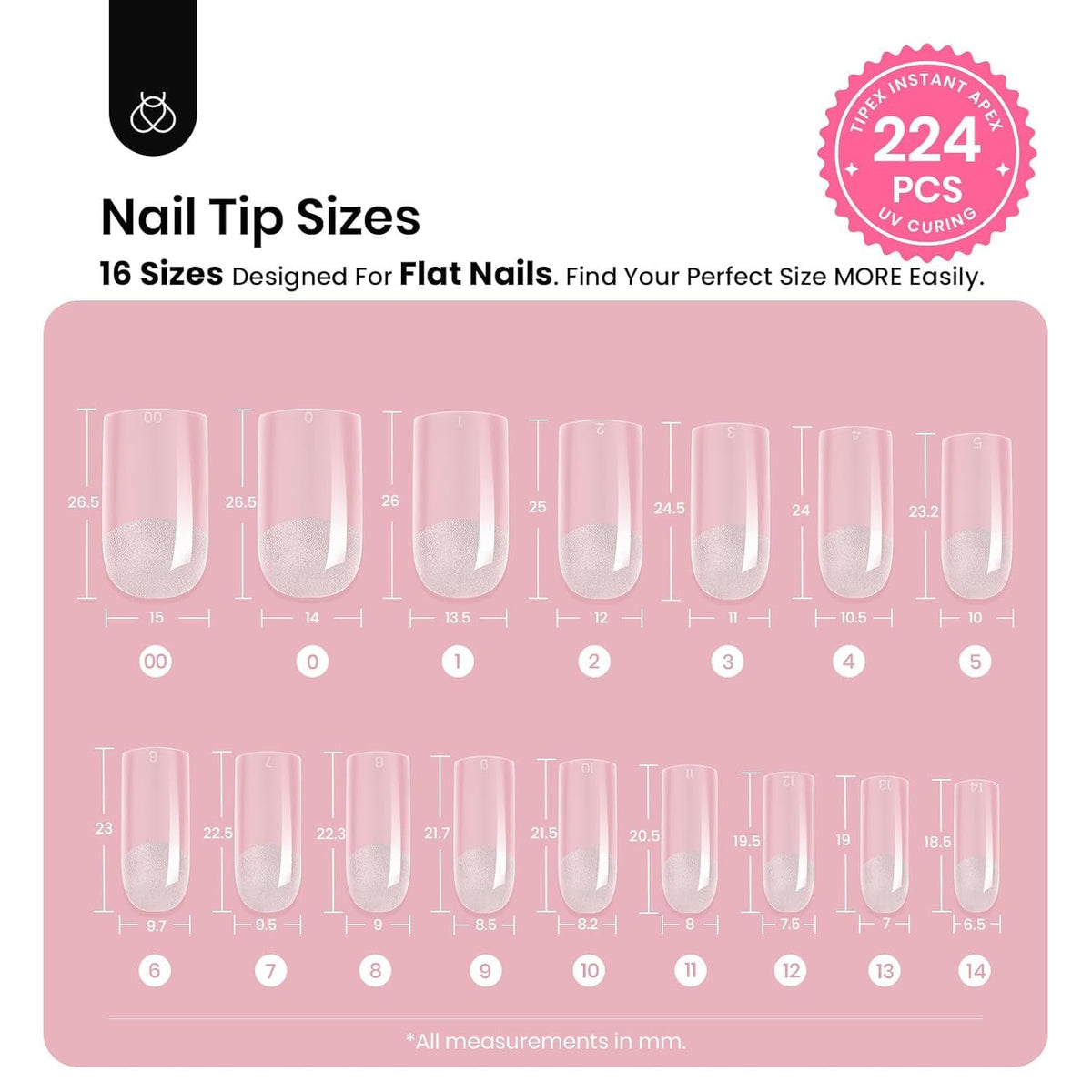 beetles Gel Polish Nail Tips medium square tips assortment