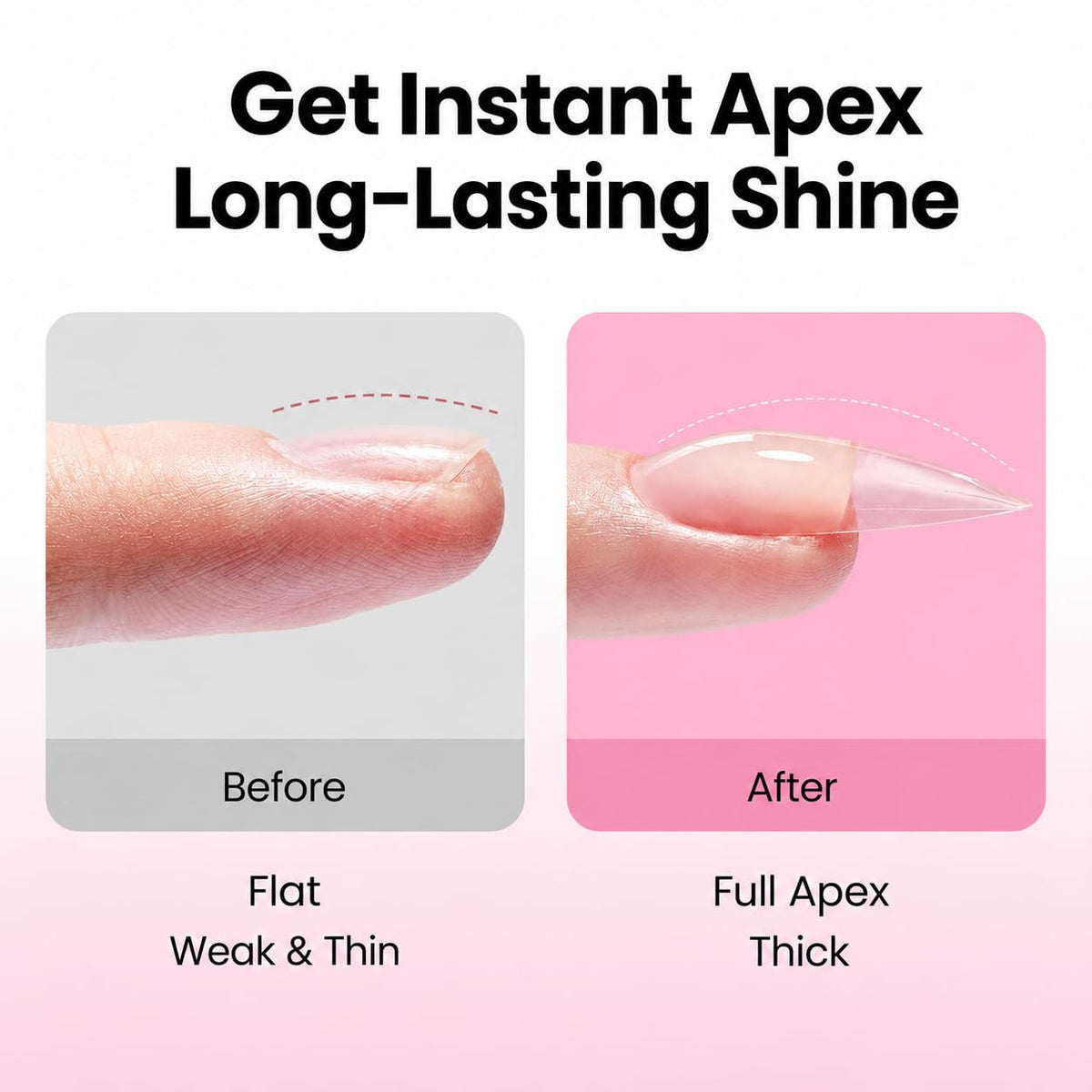 beetles Gel Polish nail tips with reinforced apex and thinned cuticle edge