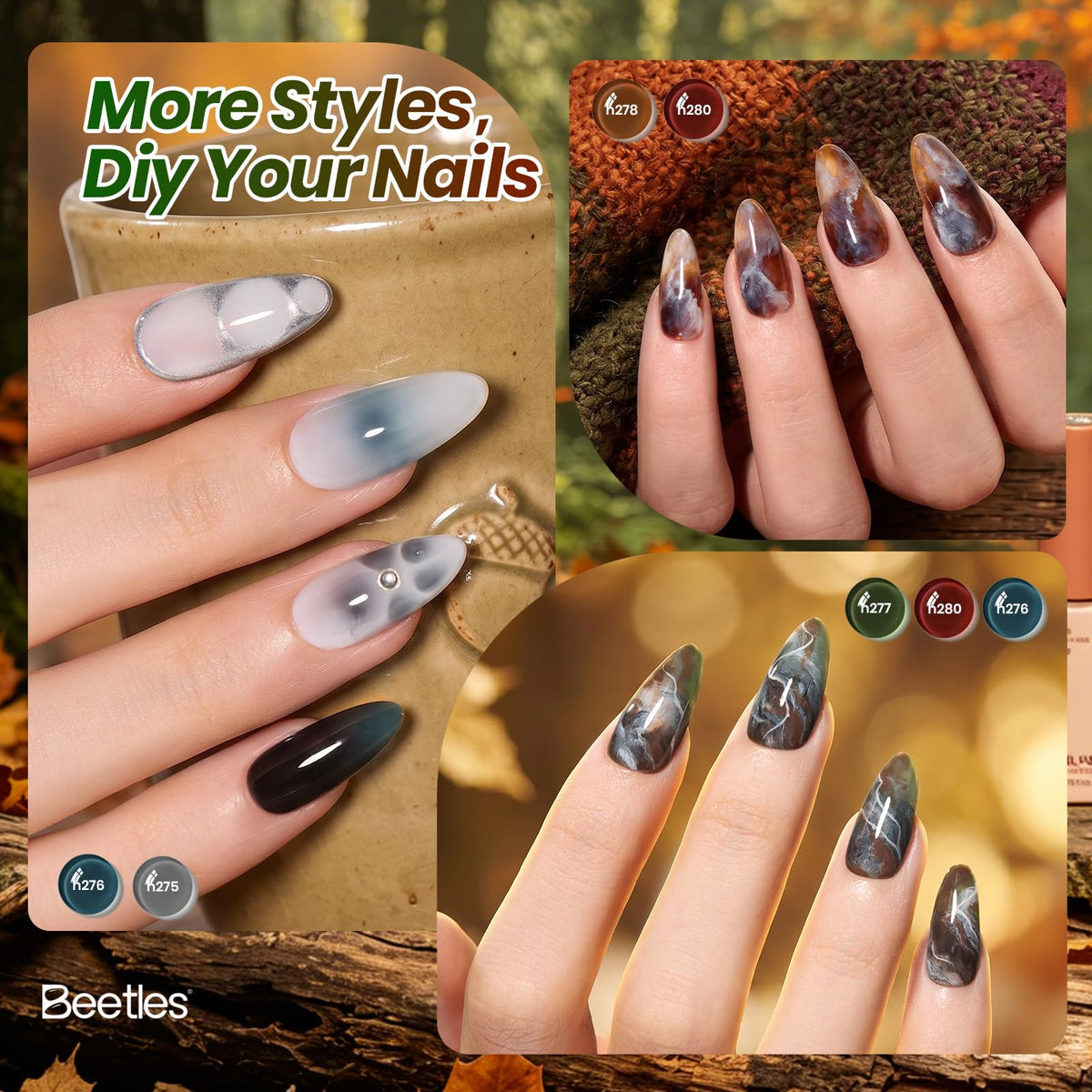 beetles Gel Polish Natural Coda earthy olive shade bottle