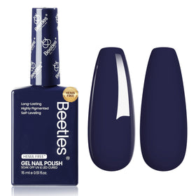 beetles Gel Polish Navy Blue Gel Polish 15ML bottle front view