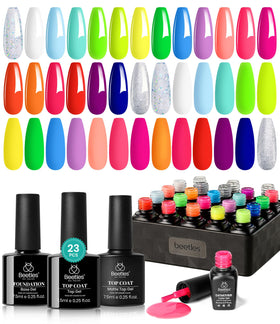 beetles Gel Polish Neon Gel Nail Polish Set 23 PCS front view
