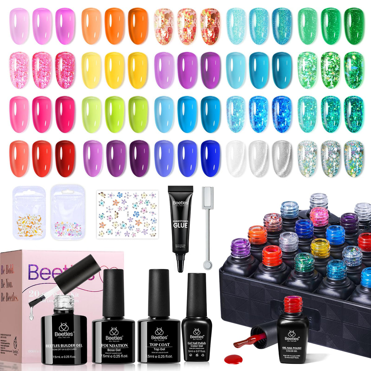 beetles Gel Polish neon jelly colours on nails