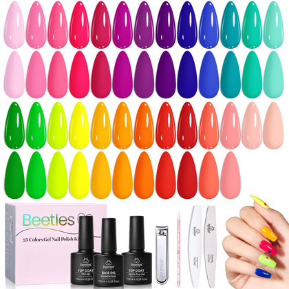 beetles Gel Polish Neon Summer Collection 25 vibrant colors front view