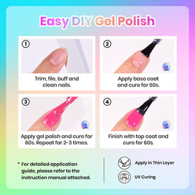 beetles Gel Polish Neon Summer Collection application on nails