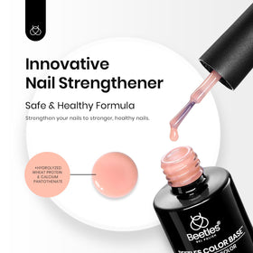 beetles Gel Polish Nude Base Gel 15ml close-up of brush