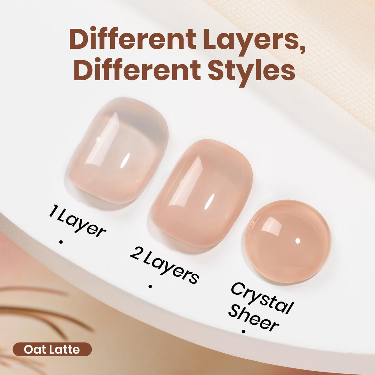 Beetles Gel Polish Nude Brown 15ML applied on nails
