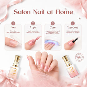 beetles Gel Polish Nude Gel Nail Polish application process