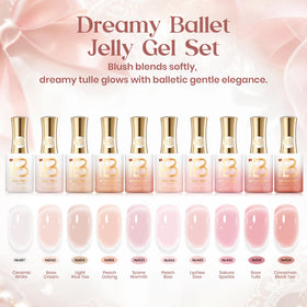 beetles Gel Polish Nude Gel Nail Polish bottles with delicate bow nail stickers