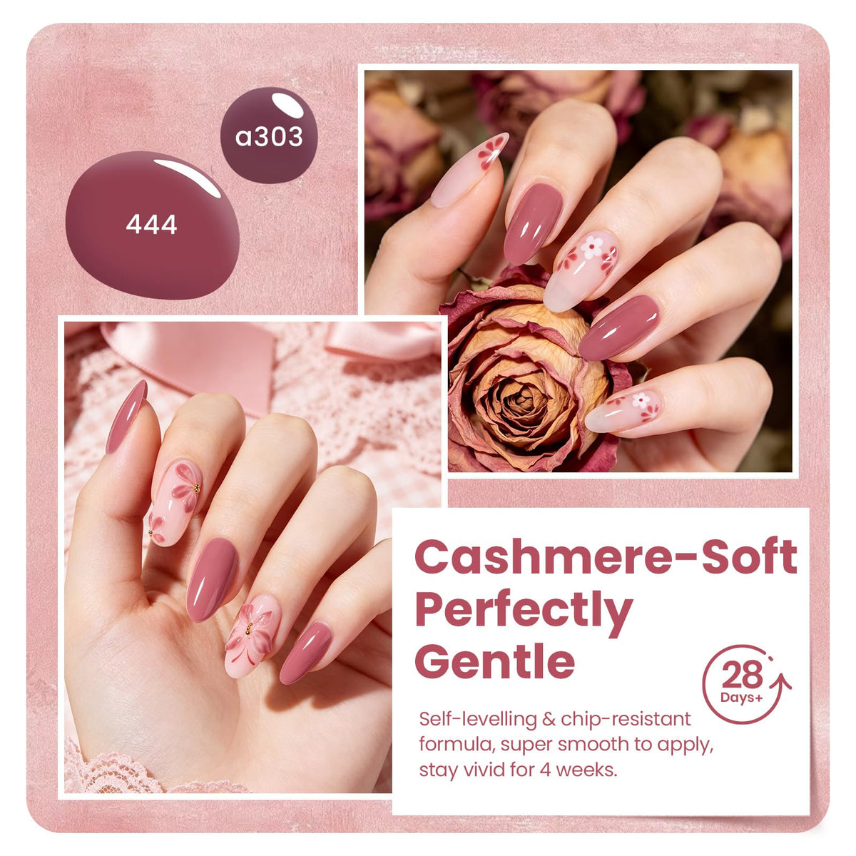 beetles Gel Polish Nude Gel Polish Set application on nails