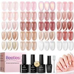 beetles Gel Polish Nude Gel Polish Set with 20 colours