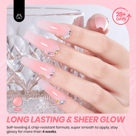 beetles Gel Polish Nude Pink Gel Nail Polish 15ml application on nails