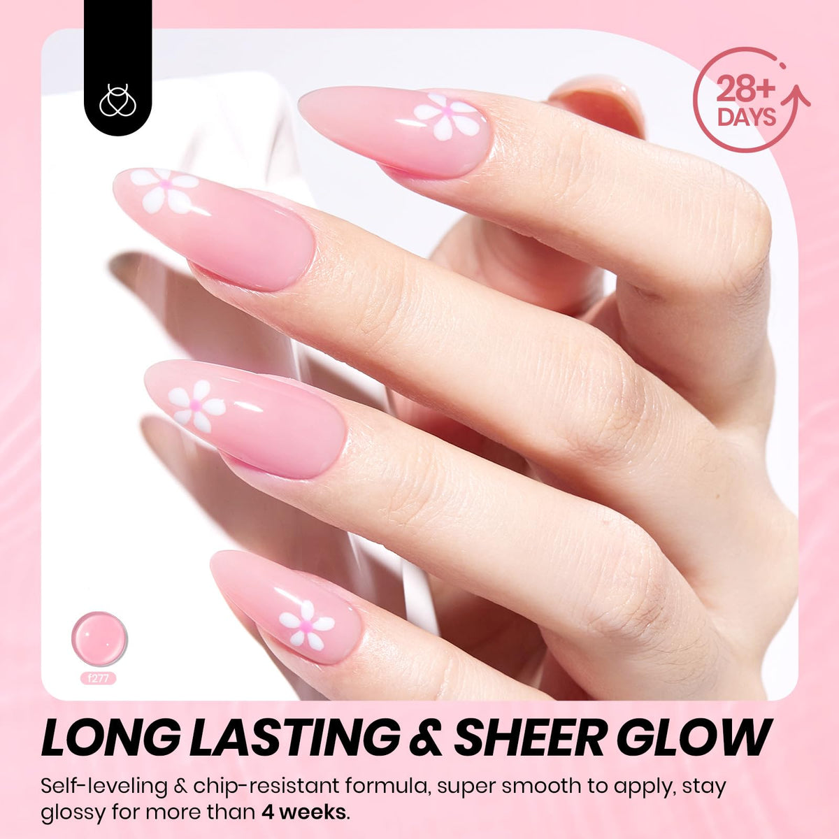 beetles Gel Polish Nude Pink Gel Nail Polish 15ML application on nails