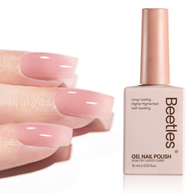 beetles Gel Polish Nude Pink Gel Nail Polish 15ml front view
