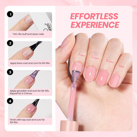 beetles Gel Polish Nude Pink Gel Nail Polish 15ml on a nail art display