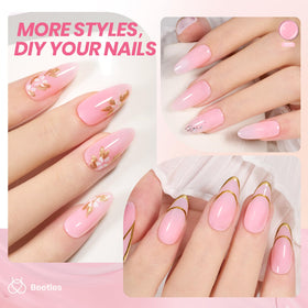 beetles Gel Polish Nude Pink Gel Nail Polish 15ML with UV lamp