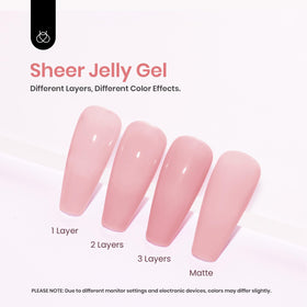beetles Gel Polish Nude Pink Gel Nail Polish applied on nails