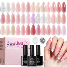 beetles Gel Polish Nude Pink Gel Nail Polish Set 20 Colors front view