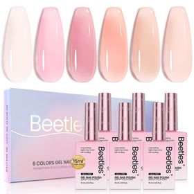 beetles Gel Polish Nude Pink Gel Nail Polish Set front view