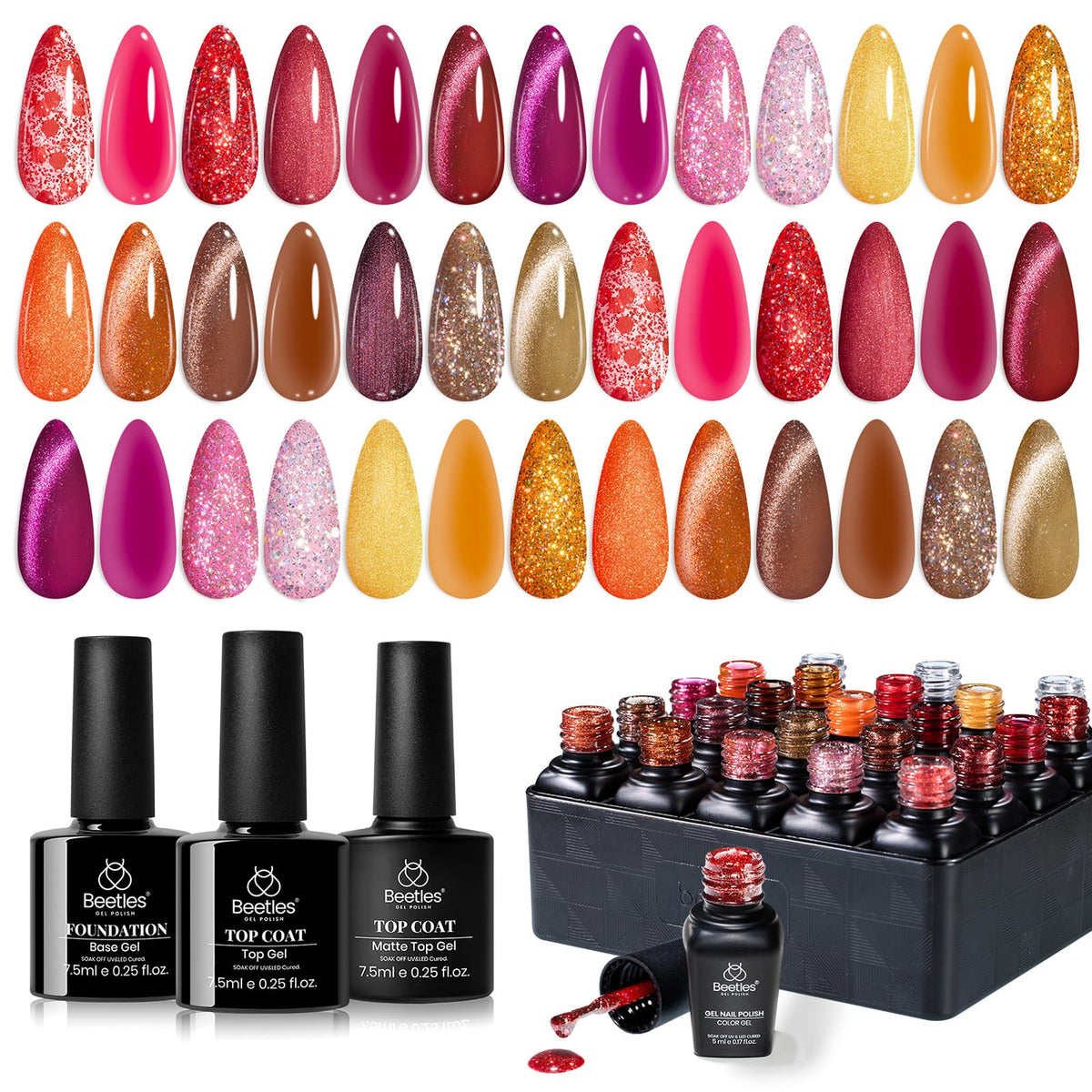 beetles Gel Polish Opulent Glow Cat Eye Gel Nail Polish Set front view