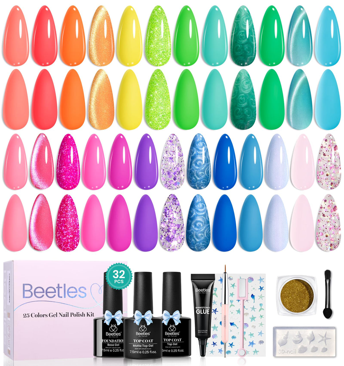 beetles Gel Polish packaging and included instruction manual