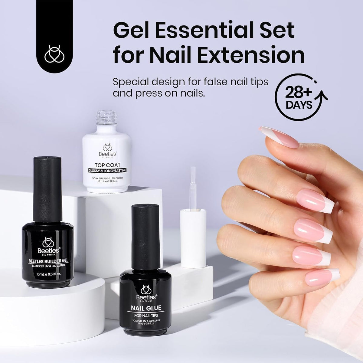 beetles Gel Polish packaging with all three products