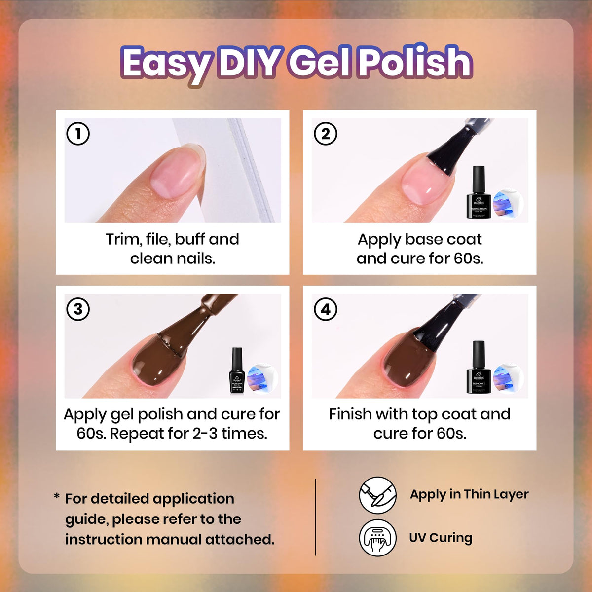 beetles Gel Polish packaging with product details