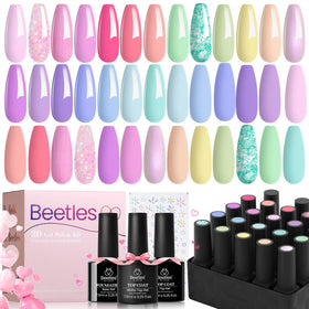 beetles Gel Polish Pastel Gel Nail Polish Set 20 Colors front view