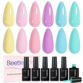 beetles Gel Polish Pastel Gel Nail Polish Set with 6 colours