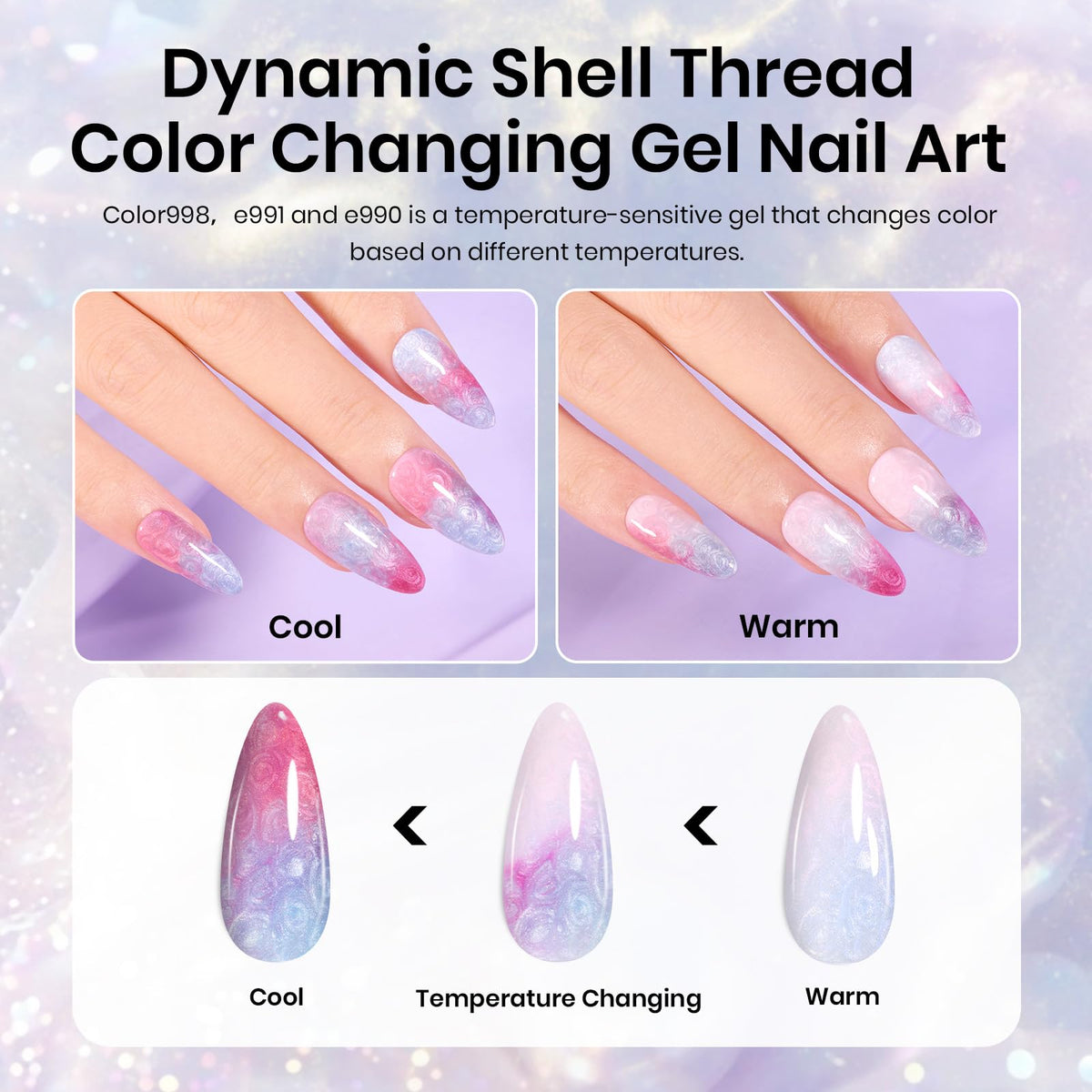 beetles Gel Polish pastel pink and blue gel nail polish