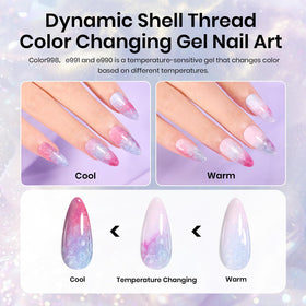 beetles Gel Polish pastel pink and blue gel nail polish
