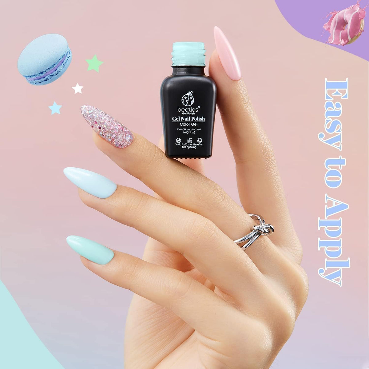 beetles Gel Polish pastel shades close-up