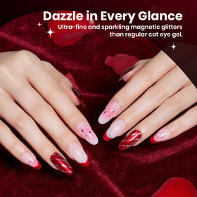 beetles Gel Polish pearl black cherry red gel polish bottle