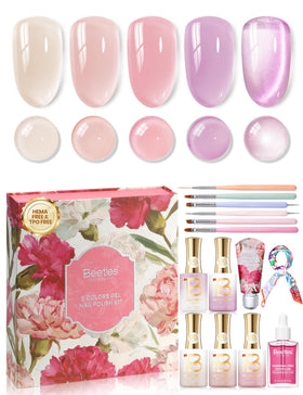 beetles Gel Polish Petalled Grace Gel Nail Polish Kit front view with floral packaging