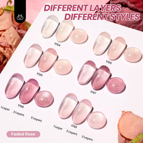 beetles Gel Polish Pink Gel Nail Polish Set close-up of jelly gel colours