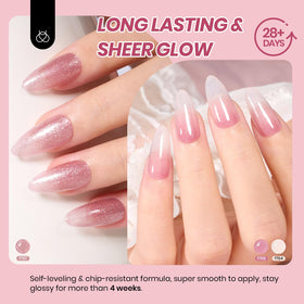 beetles Gel Polish Pink Gel Nail Polish Set packaging with colour details