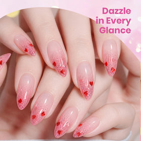 beetles Gel Polish Pink Glitter Set packaging display