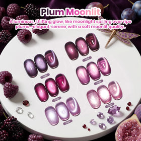 beetles Gel Polish Plum Moonlit shades in the set