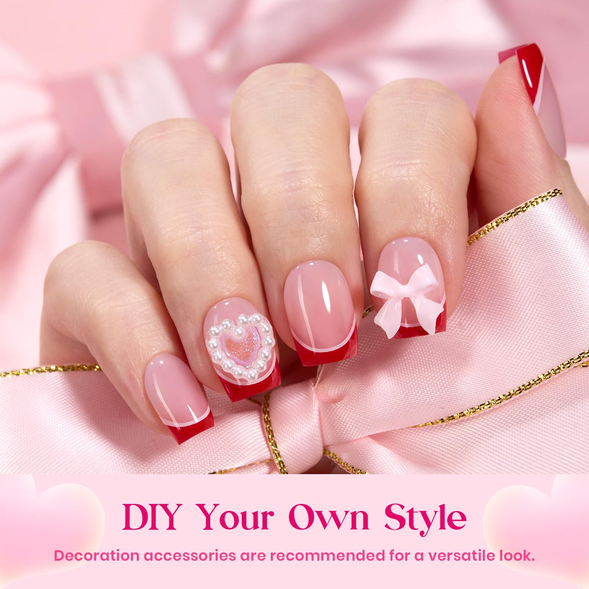 beetles Gel Polish Press On Nails Heart Whisper packaging display