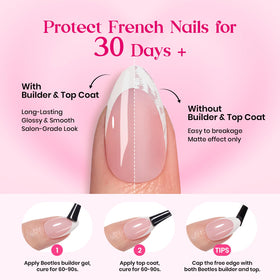 beetles Gel Polish Press On Nails Heart Whisper showing DIY customization options