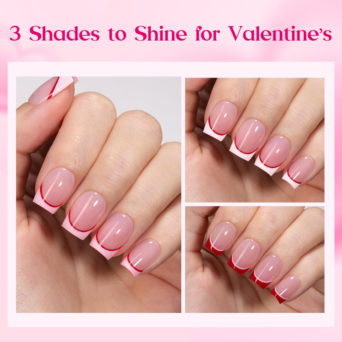 beetles Gel Polish Press On Nails Heart Whisper side view showing square tips