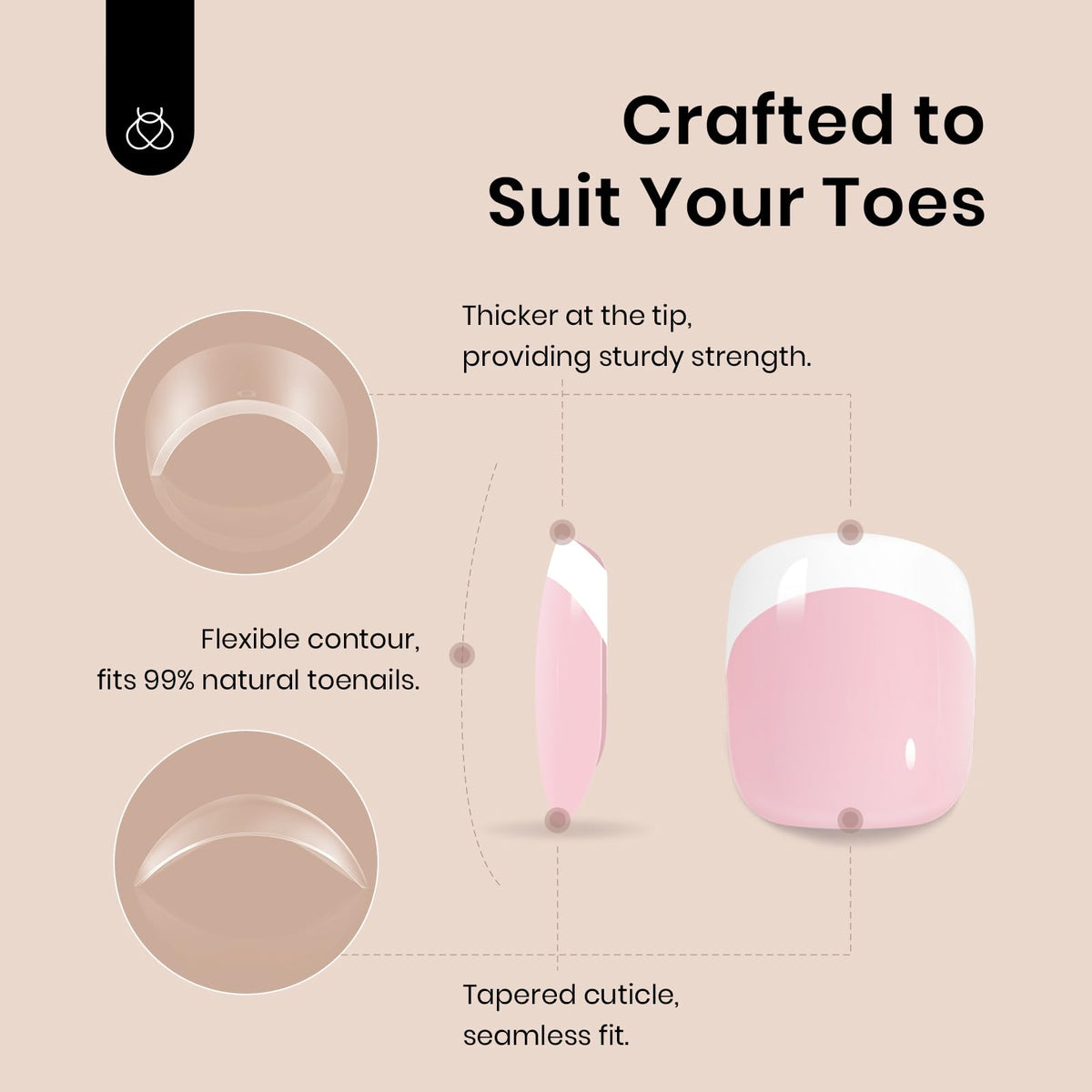 beetles Gel Polish Press On Toenails packaging