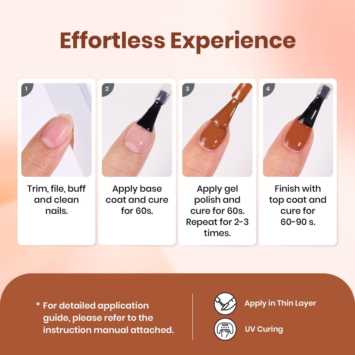 beetles Gel Polish Pumpkin Burnt Orange 15ML packaging and accessories
