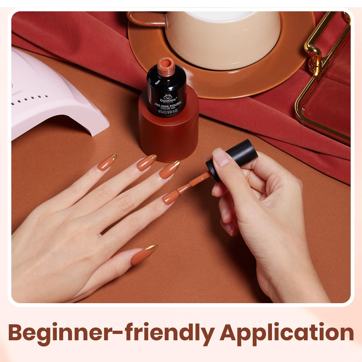 beetles Gel Polish Pumpkin Burnt Orange 15ML with acetone for removal