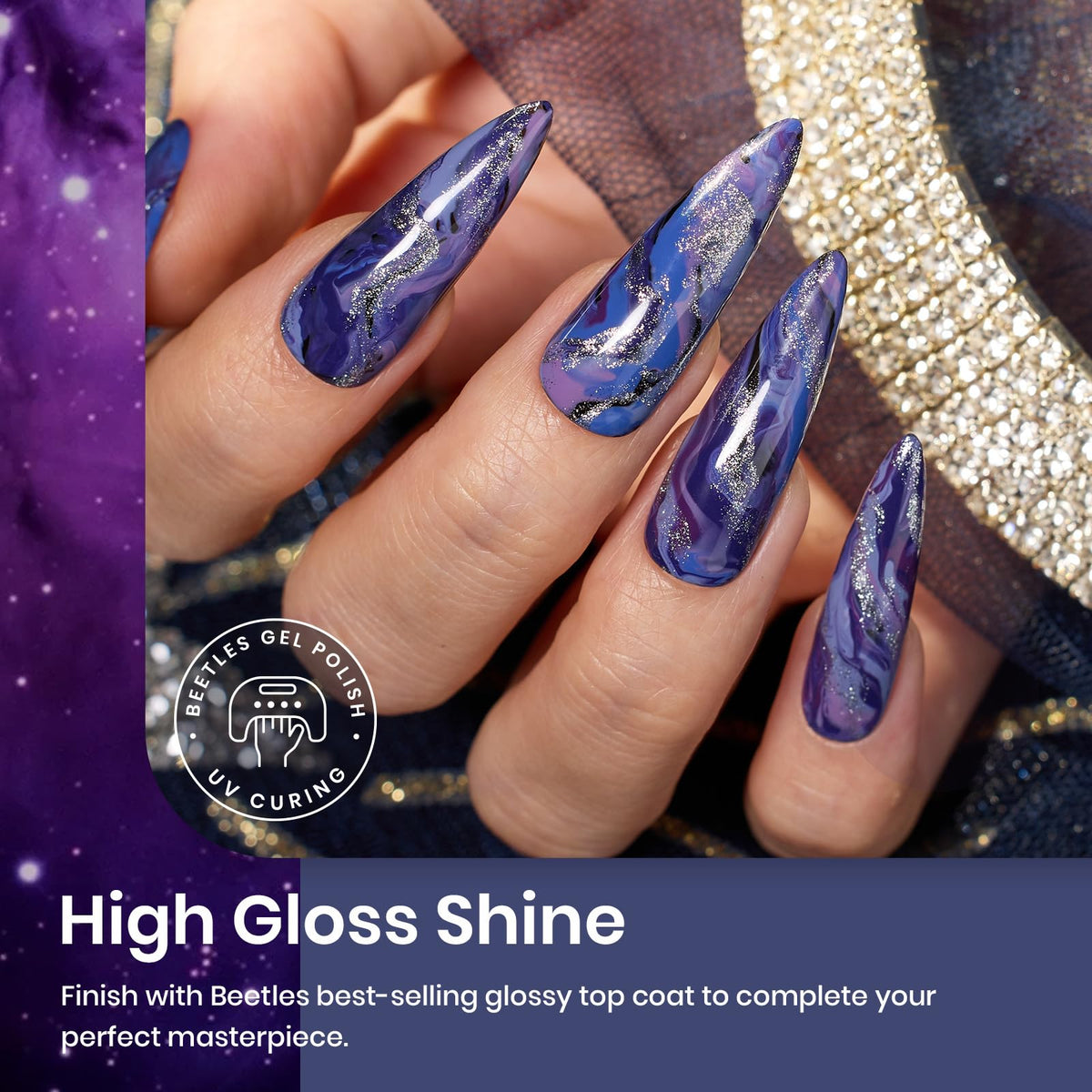 beetles Gel Polish purple shade from Lost Universe Series