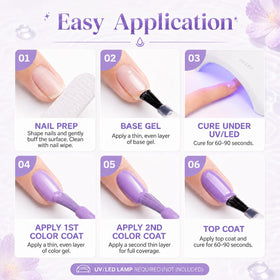 beetles Gel Polish purple shades displayed together