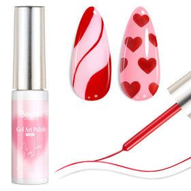 beetles Gel Polish Red Gel Liner Nail Polish 7ml front view